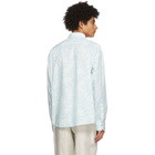 Jacquemus White and Blue La Chemise Simon Shirt