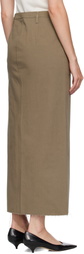 COOR Green Cotton Relaxed Long Midi Skirt