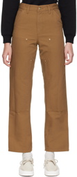 Carhartt Work In Progress Brown Double Knee Jeans