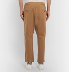 Barena - Tapered Stretch-Cotton Drawstring Trousers - Men - Tan