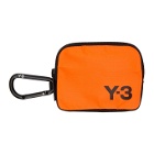 Y-3 Orange Logo Pouch