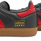 Adidas Samba OG Sneakers in Carbon/Better Scarlet/Gum