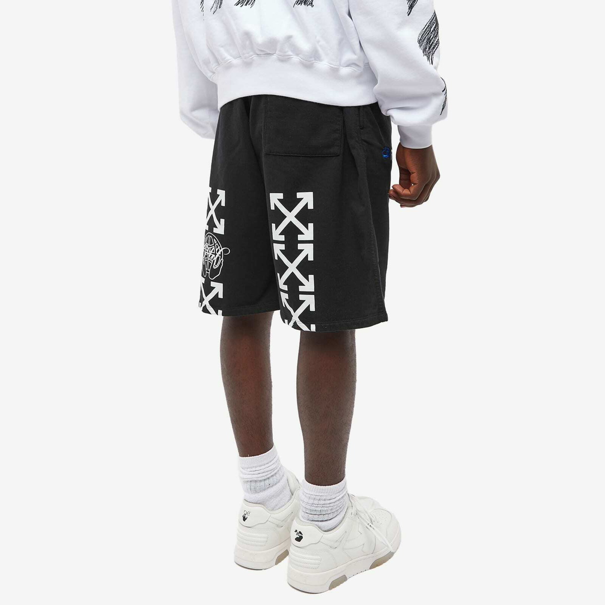 Off-White Men's Exact Opp Skate Sweat Shorts in Black Off-White