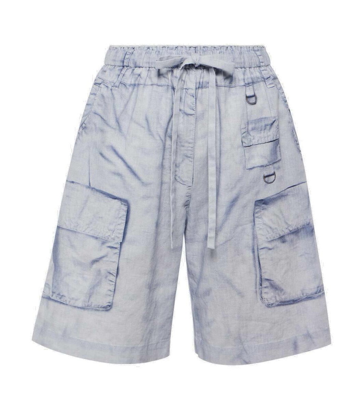 Photo: Acne Studios Trompe l'œil linen and cotton Bermuda shorts