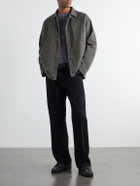A.PRESSE - US Navy N-4 Deck Cotton-Herringbone Jacket - Green
