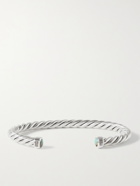 DAVID YURMAN - Cable Sterling Silver Turquoise Cuff - Silver