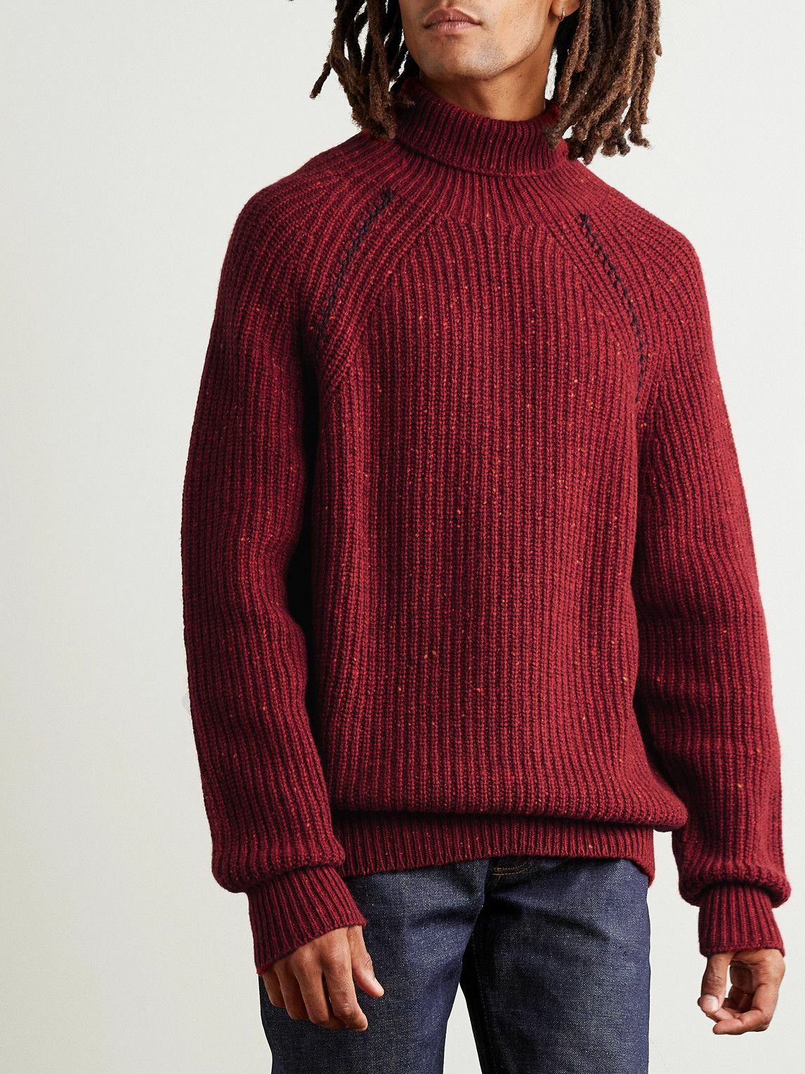 Inis Meáin - Boatbuilder Ribbed Merino Wool and Cashmere-Blend