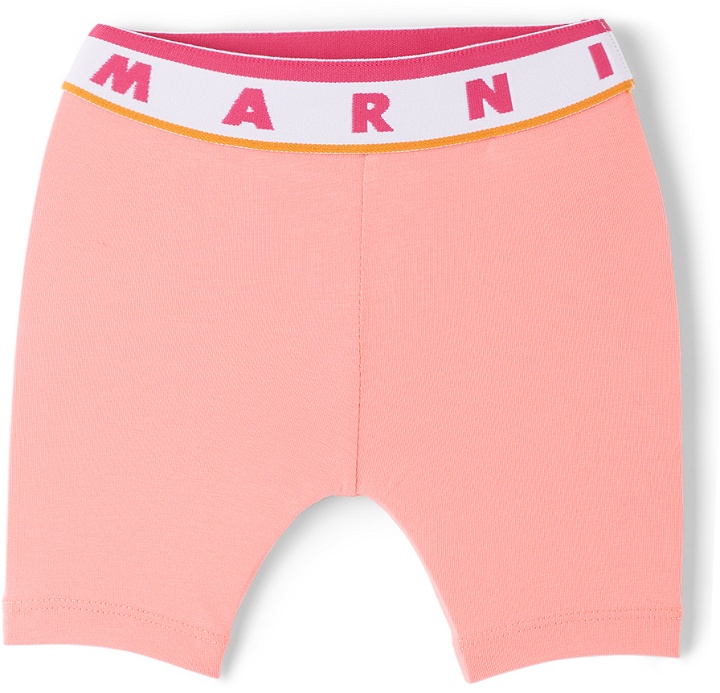 Photo: Marni Baby Pink Cotton Logo Leggings
