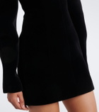 David Koma Off-shoulder velvet minidress