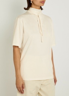 Lemaire Foulard-neck Cotton T-shirt Cream