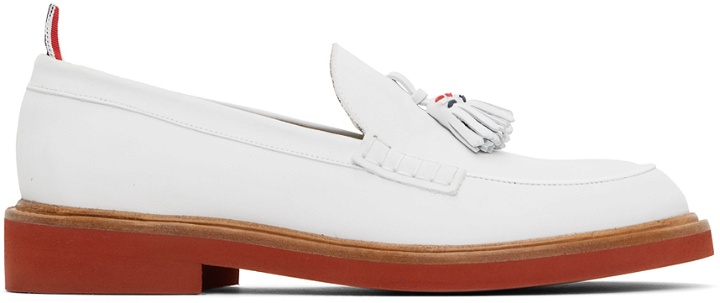 Photo: Thom Browne White Suede Tassel Loafers