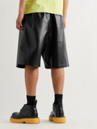 BOTTEGA VENETA - Wide-Leg Leather Shorts - Black