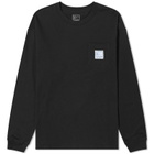 PACCBET Men's Pocket Tag Long Sleeve T-Shirt in Black