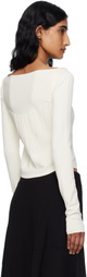 Mugler White Ottoman Long Sleeve T-shirt