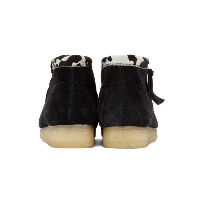 Wallabee wedge discount black cow print