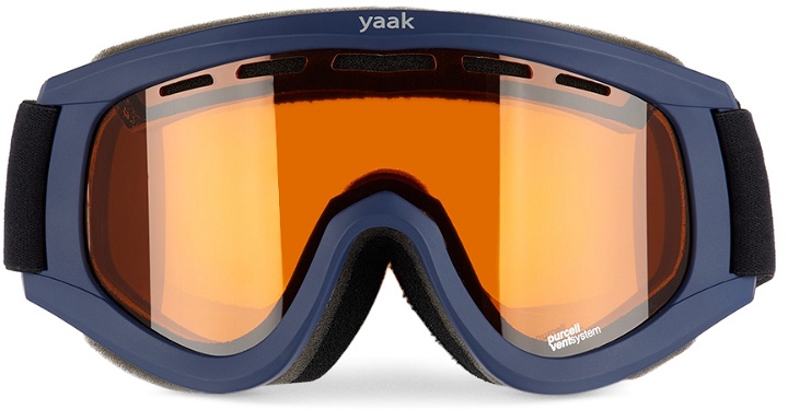 Photo: Yaak Optics SSENSE Exclusive Navy OP-1 Ski Goggles