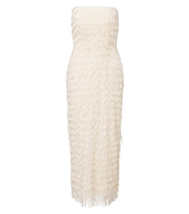 Photo: Maticevski Marigold fringed bustier dress