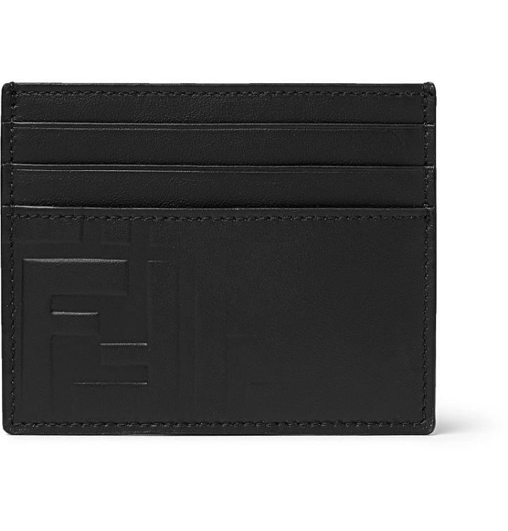 Photo: Fendi - Logo-Embossed Leather Cardholder - Black
