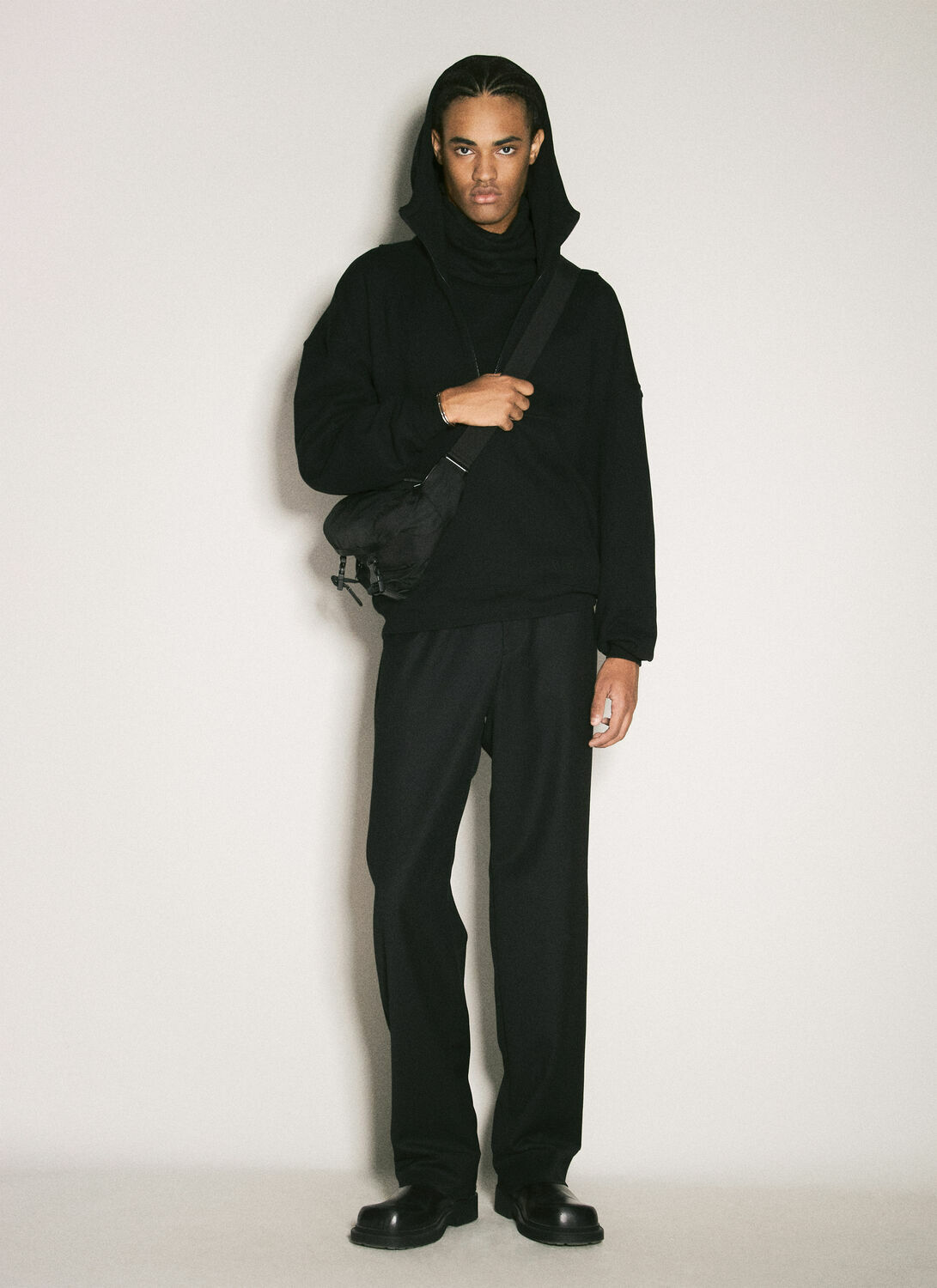 Saint Laurent Half-Zip Hooded Sweatshirt Saint Laurent