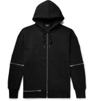 Alexander McQueen - Oversized Zip-Detailed Fleece-Back Cotton-Jersey Zip-Up Hoodie - Men - Black