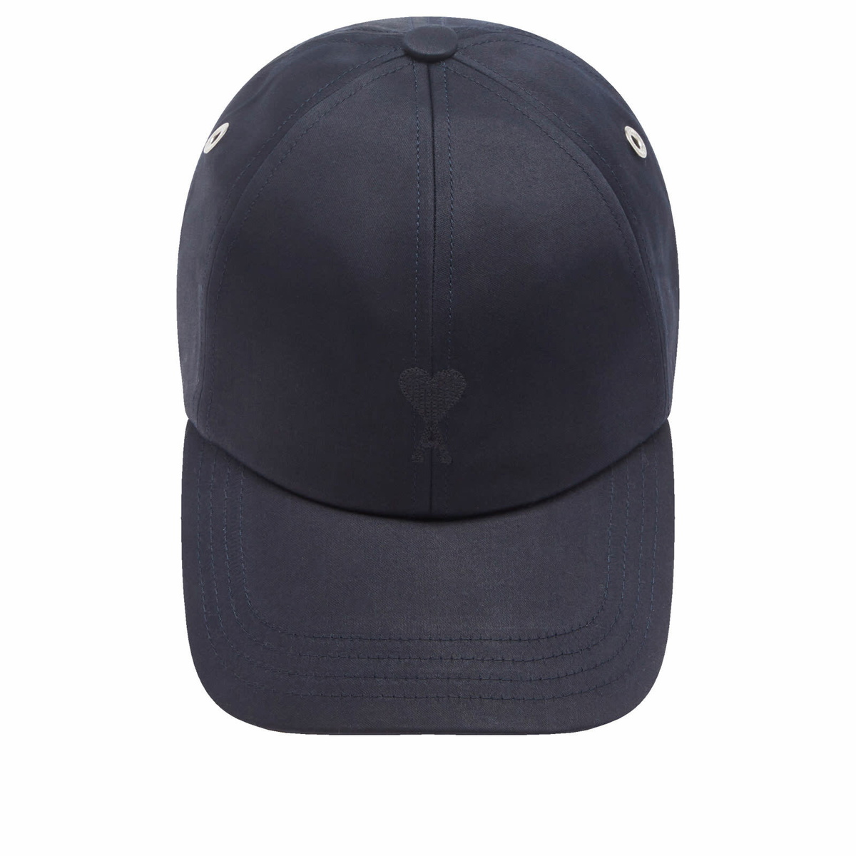 AMI Paris Men's ADC Tonal Cap in Navy Blue/Ginger AMI