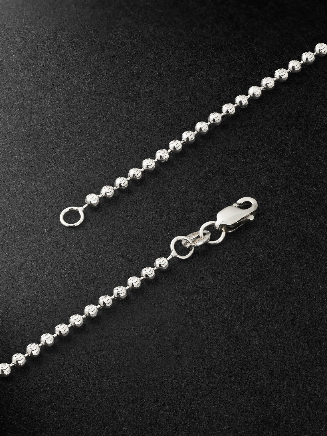 Greg Yuna - Umlaut 18-Karat White Gold Diamond Ball Chain Necklace