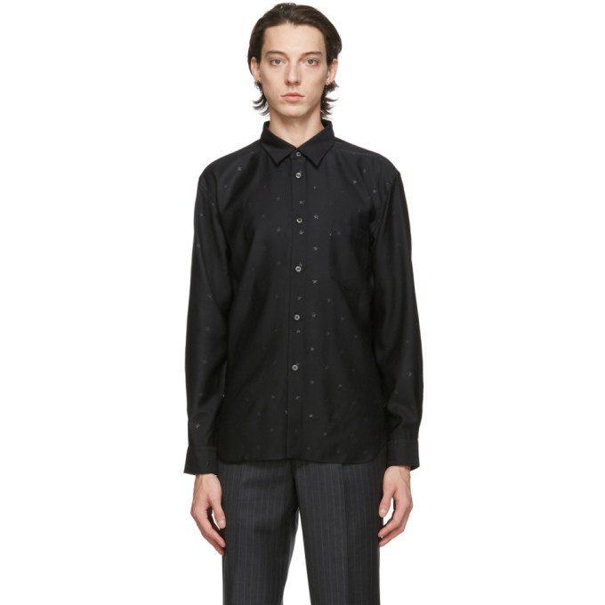 Photo: Comme des Garcons Homme Deux Black Gabardine Star Shirt