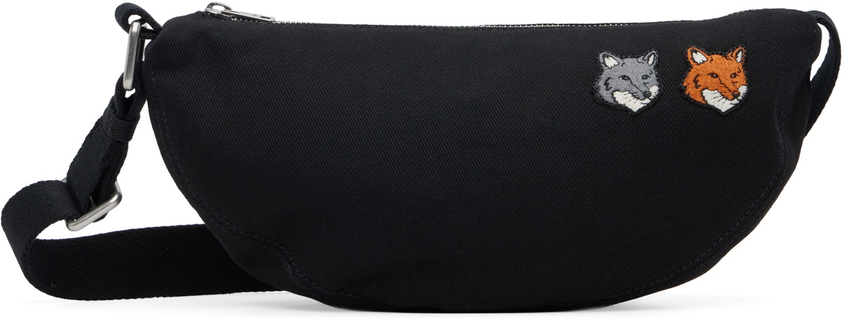 Maison Kitsuné Black Nylon Crossbody Bag Maison Kitsune