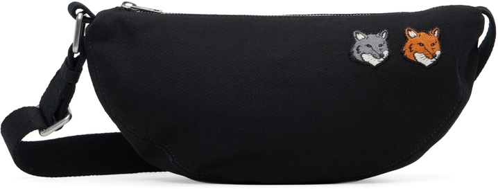 Photo: Maison Kitsuné Black Double Fox Head Bag