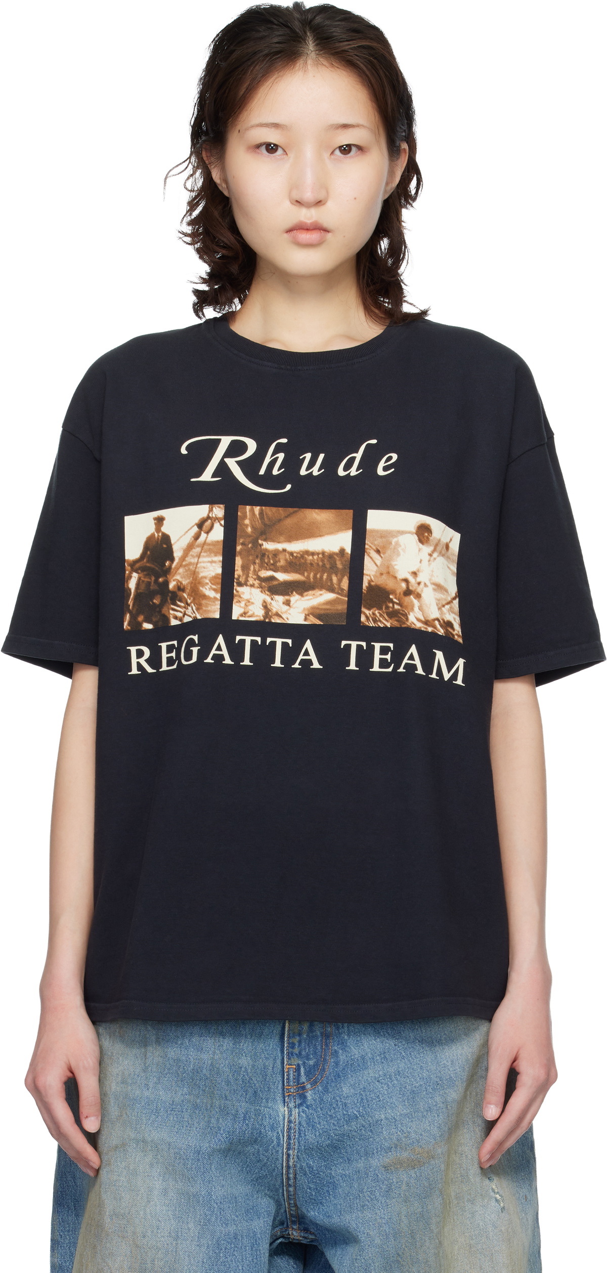 Rhude Black USVI Regatta Tour T-shirt