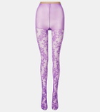 Valentino Floral lace tights