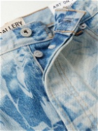 Gallery Dept. - Good Luck Straight-Leg Frayed Printed Jeans - Blue
