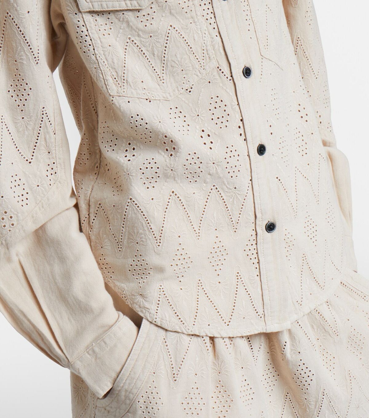 Marant Etoile Kaina broderie anglaise blouse