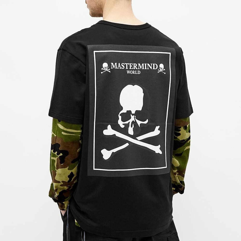 【関税込み】MASTERMIND WORLD ブラック MW パッチ Tシャツ Mastermind World - Logo Patch Long Sleeve T-shirt | HBX