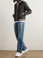 CELINE - Triomphe Teddy Slim-Fit Logo-Embroidered Tech-Jersey Track Jacket - Gray