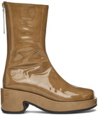 OSOI Brown Patent Toboo Boots