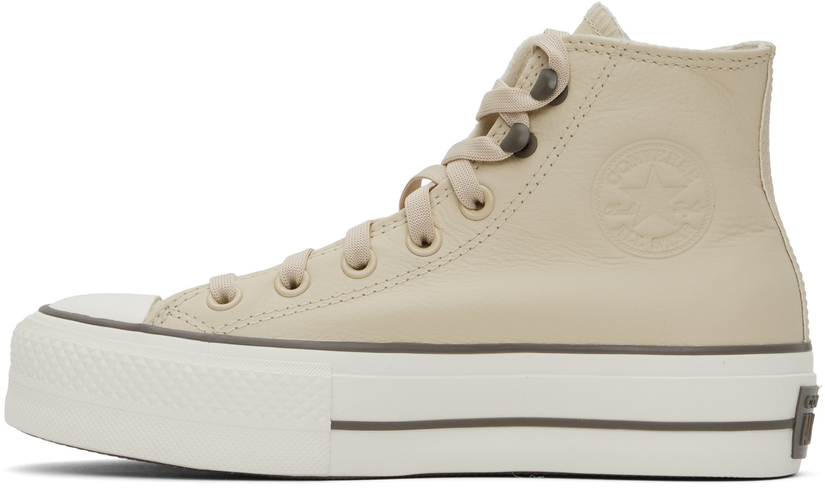 Chuck Taylor All Star Lift Platform Tweed Shimmer Converse Beige Chuck Taylor All Star Lift Platform Weatherized Leather