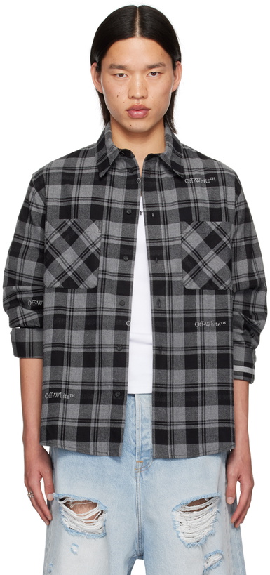 Photo: Off-White Gray Check Shirt