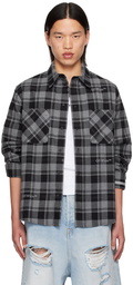 Off-White Gray Check Shirt