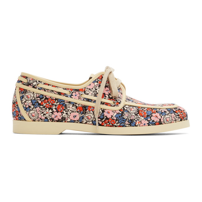 Photo: Gucci Multicolor Liberty Edition Floral Boat Shoes