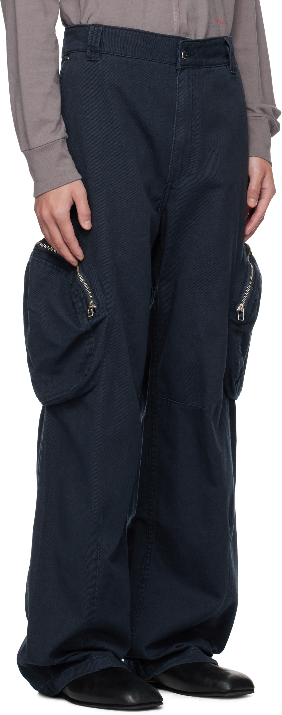 Eckhaus Latta Navy Pocket Cargo Pants