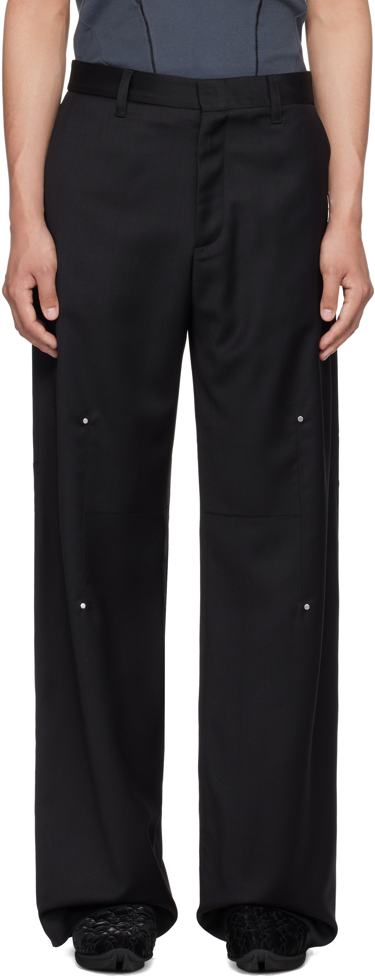 【HELIOT EMIL】stratum cargo trousers HELIOT EMIL Black Stratum Cargo Pants Heliot Emil