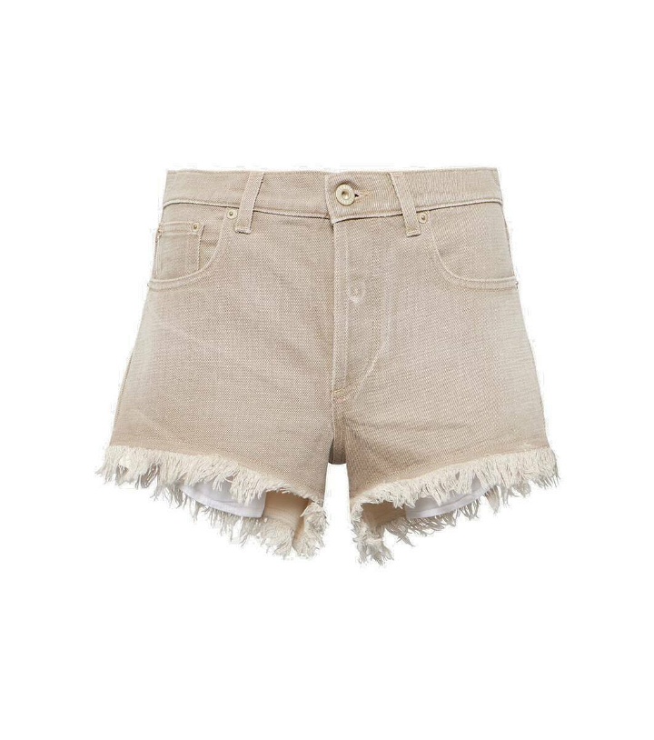 Photo: Loewe Paula's Ibiza Anagram frayed denim shorts