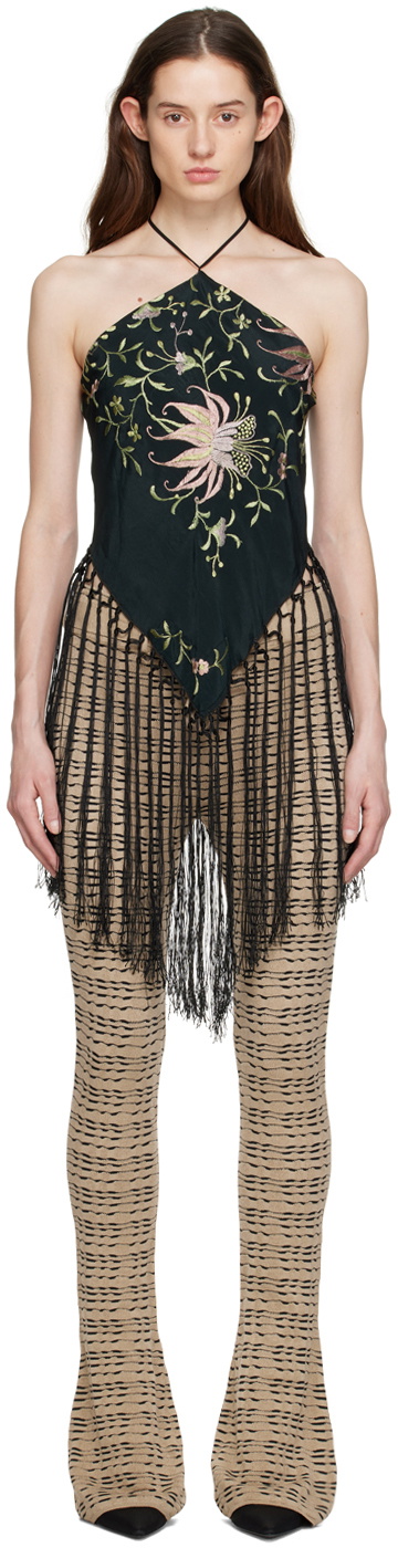 Conner Ives Black Piano Shawl Blouse