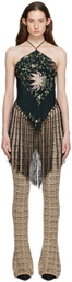 Conner Ives Black Piano Shawl Blouse