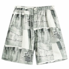 Róhe Men's Silk Drawstring Shorts in Durgerdammerdijk Print