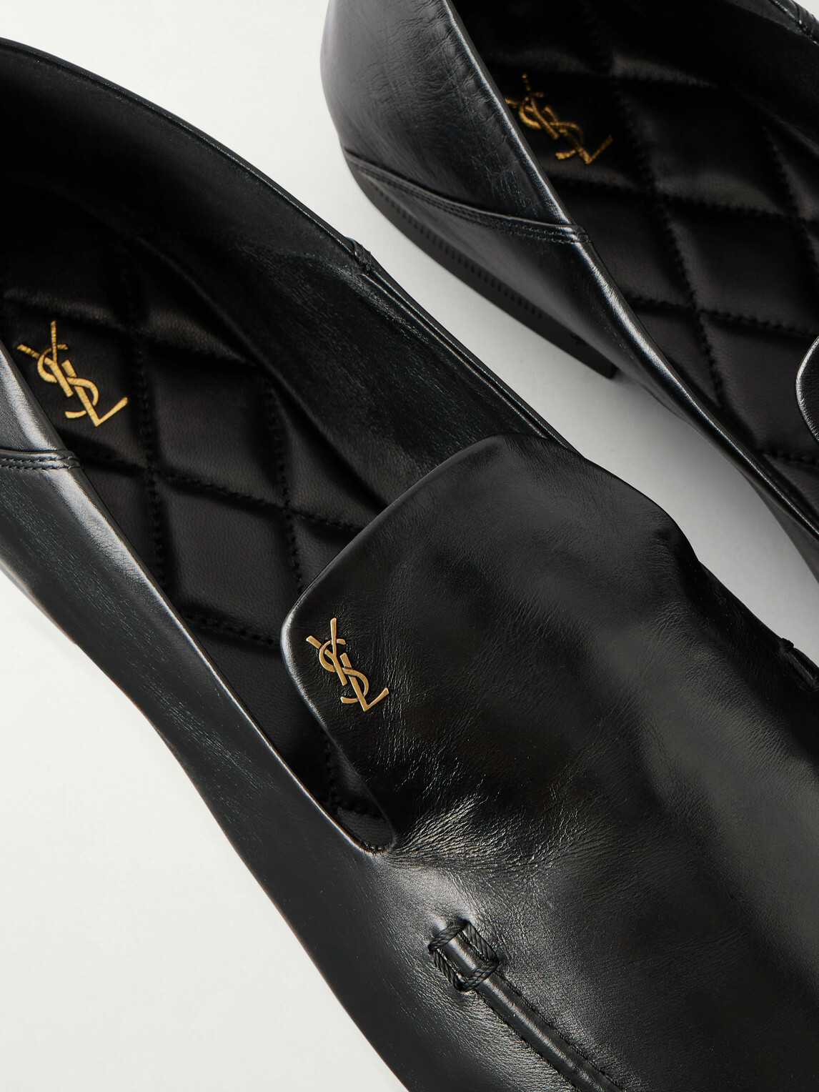 SAINT LAURENT - Alain Leather Loafers - Black