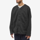 Engineered Garments Men's Fleece Cardigan in Black