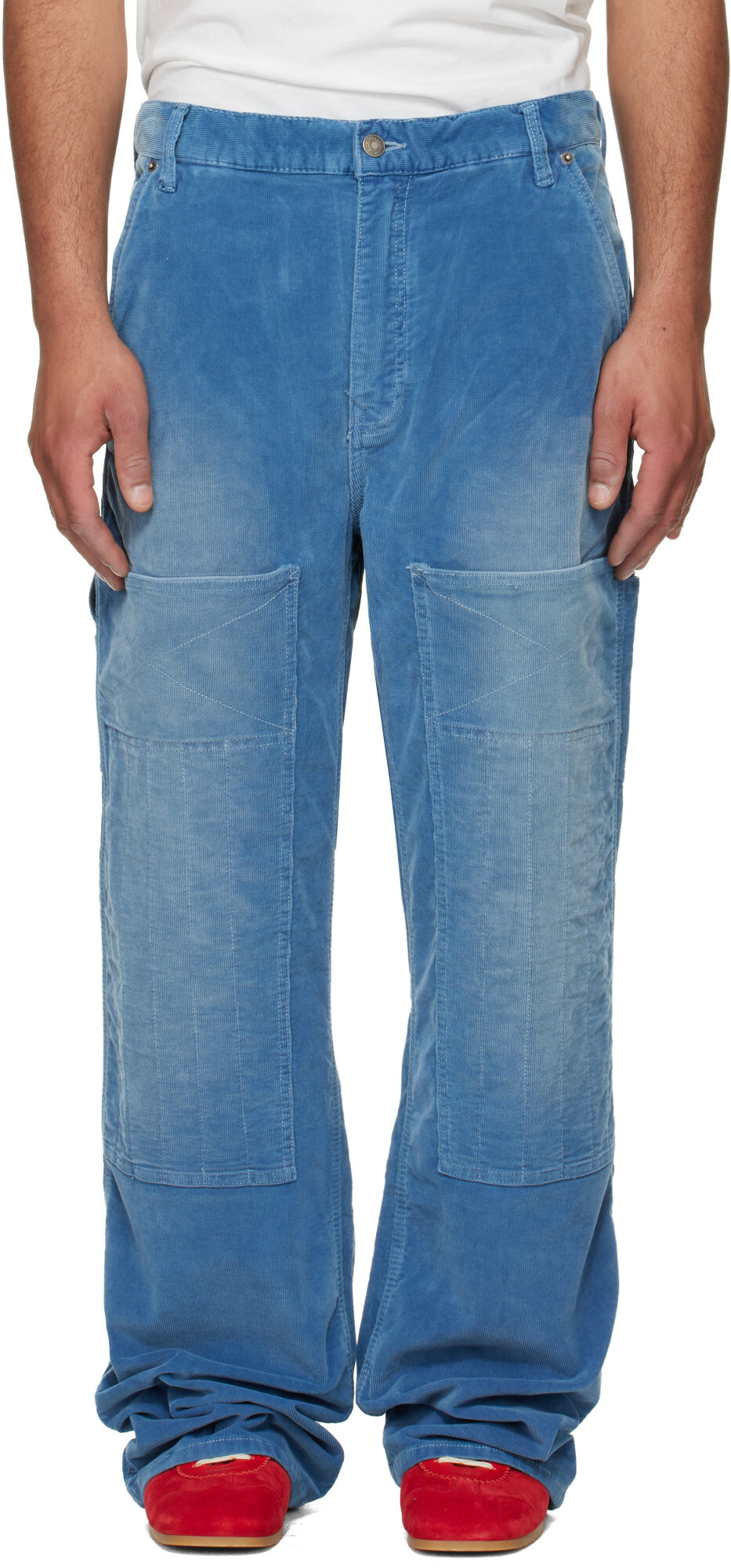COÛT DE LA LIBERTÉ Blue Eli Corduroy Painter Trousers