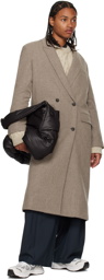 LOW CLASSIC Beige Double Long Coat